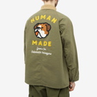 Human Made Men's Herringbone Coverall Jacket in Olive Drab