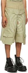 Hood by Air Khaki Veteran Layered Shorts