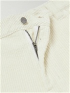 DIME - Straight-Leg Logo-Embroidered Cotton-Blend Corduroy Trousers - Neutrals