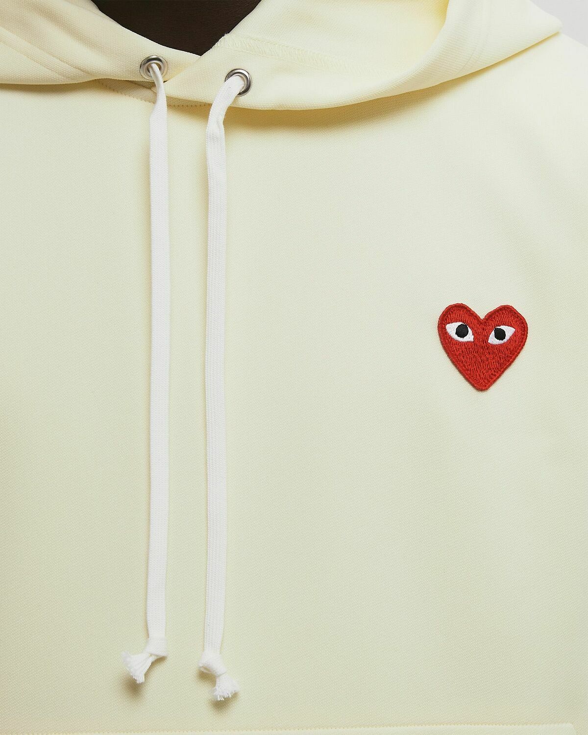 Comme des Garçons Play RED HEART EMBLEM SWEATSHIRT Beige Mens Hoody