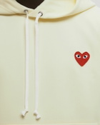 Comme des Garçons Play RED HEART EMBLEM SWEATSHIRT Beige Mens Hoody