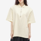 The Attico Women's Zip Front T-Shirt in Butter