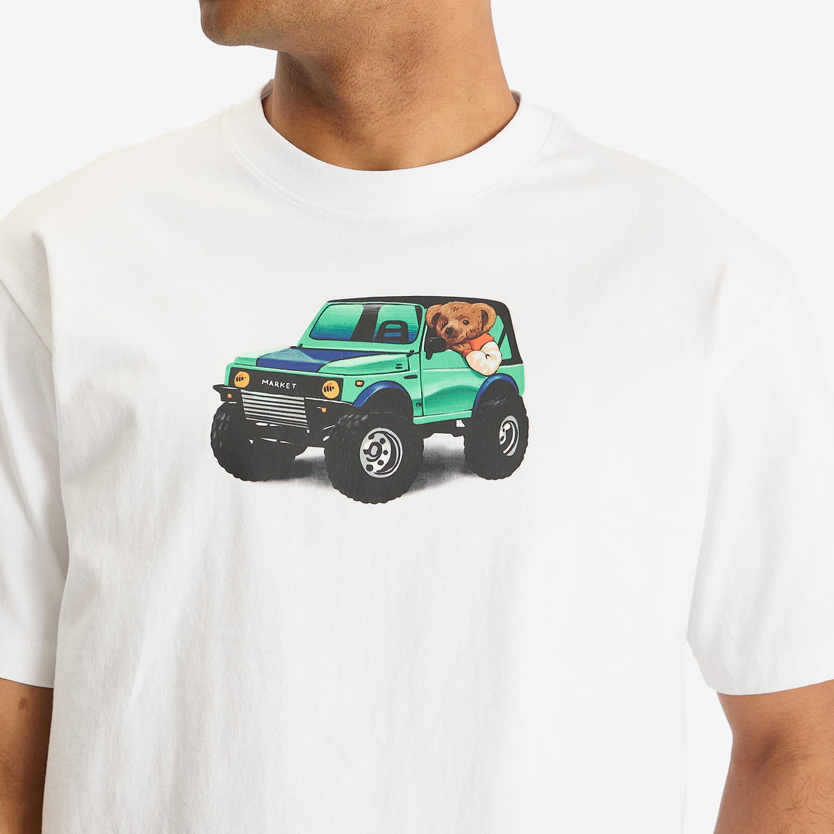 MARKET Men's 4X4 Bear T-Shirt in White