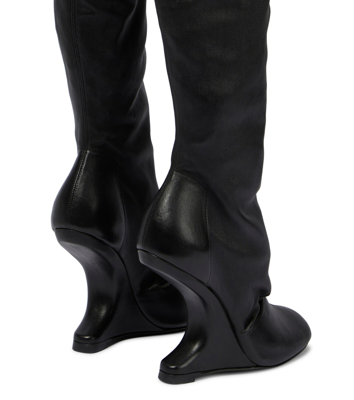 Rick Owens - Cantilever leather over-the-knee boots Rick Owens