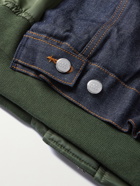A.P.C. - Sacai Oversized Nylon-Panelled Denim Jacket - Green - M