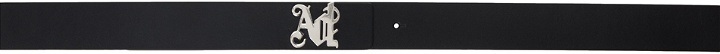Photo: Palm Angels Black Leather Monogram Belt