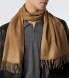 Prada Fringed silk and cashmere scarf