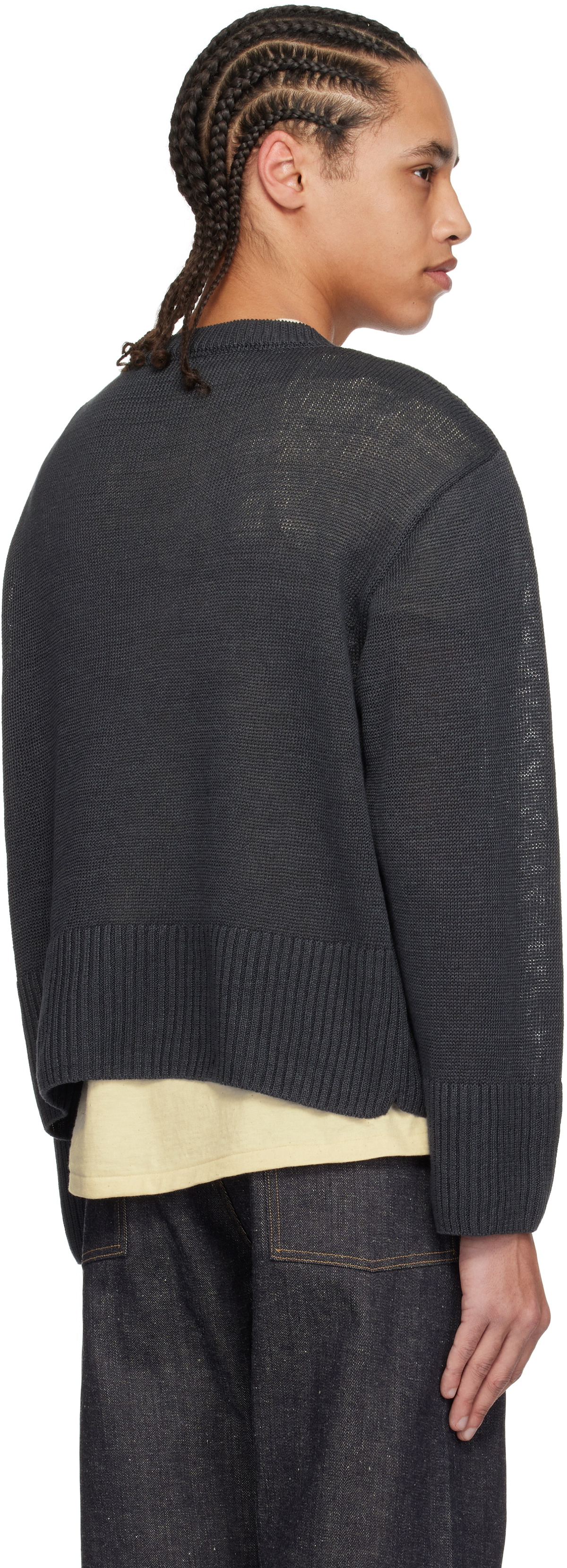 Taiga Takahashi Gray Lot. 525 Crewneck Sweater