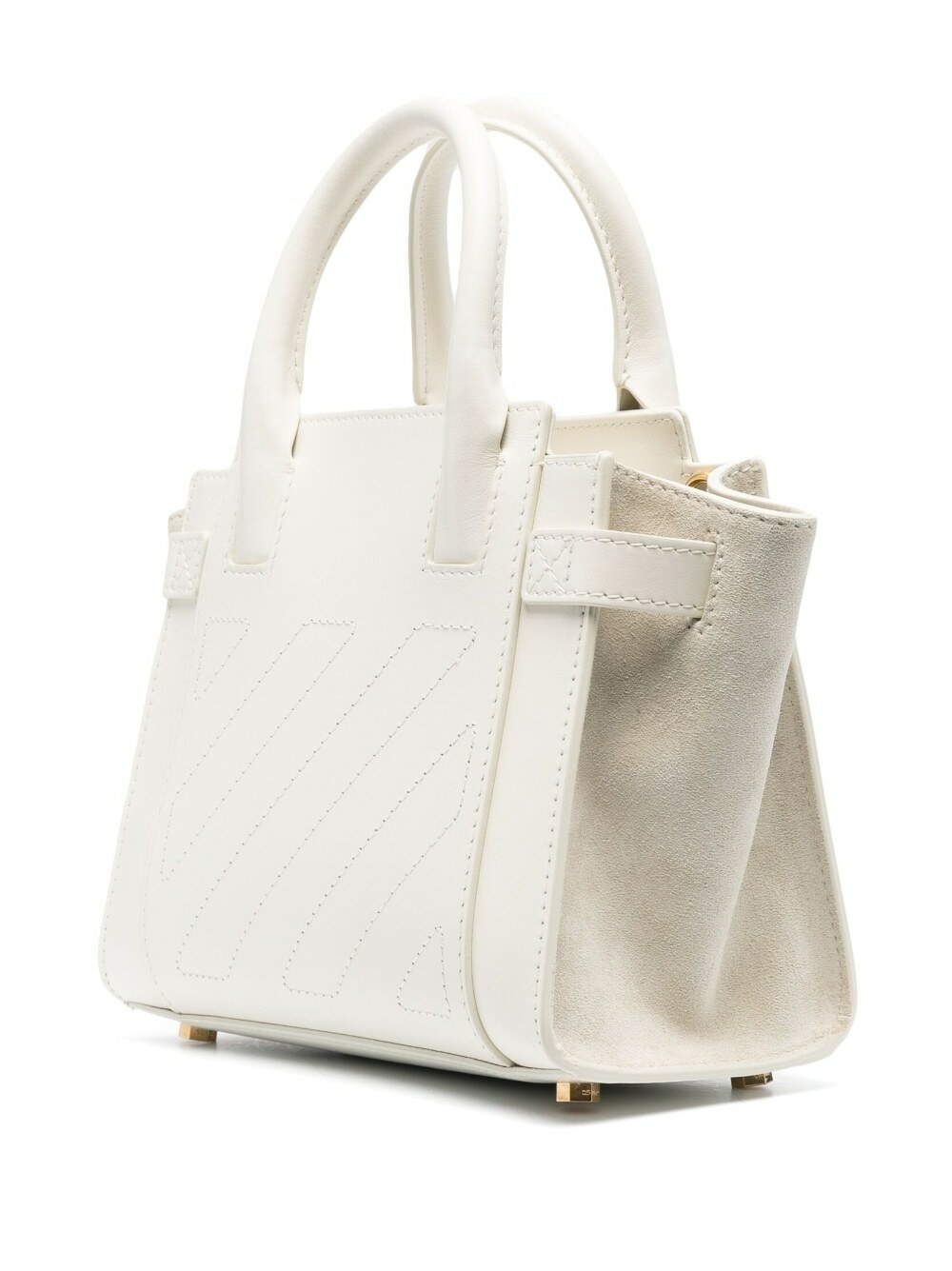 OFF-WHITE - Leather Shopping Bag Off-White