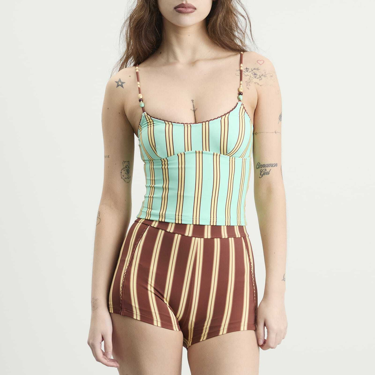 Damson Madder Women's Trudi Tankini Top in Mint