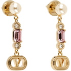 Valentino Garavani Ovalette Faux-Pearl & Swarovski Crystal Earrings