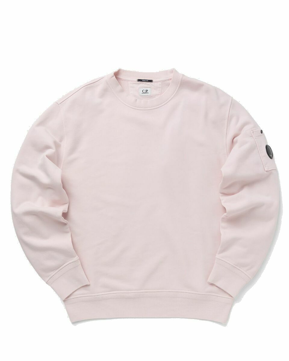 Photo: C.P. Company Cotton Diagonal Fleece Sweatshirts   Crewneck Pink - Mens - Sweatshirts