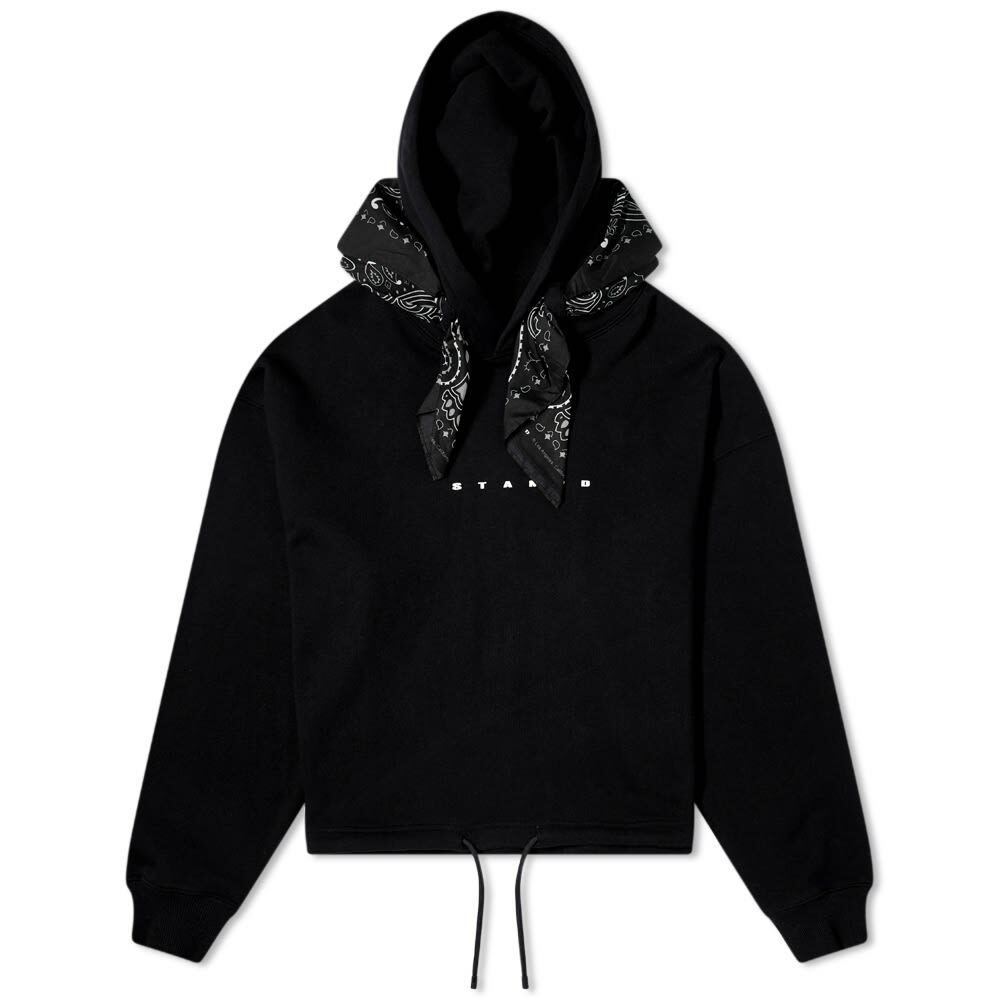 Stampd Men's Strike Logo Bandana Hoody in Black Stampd