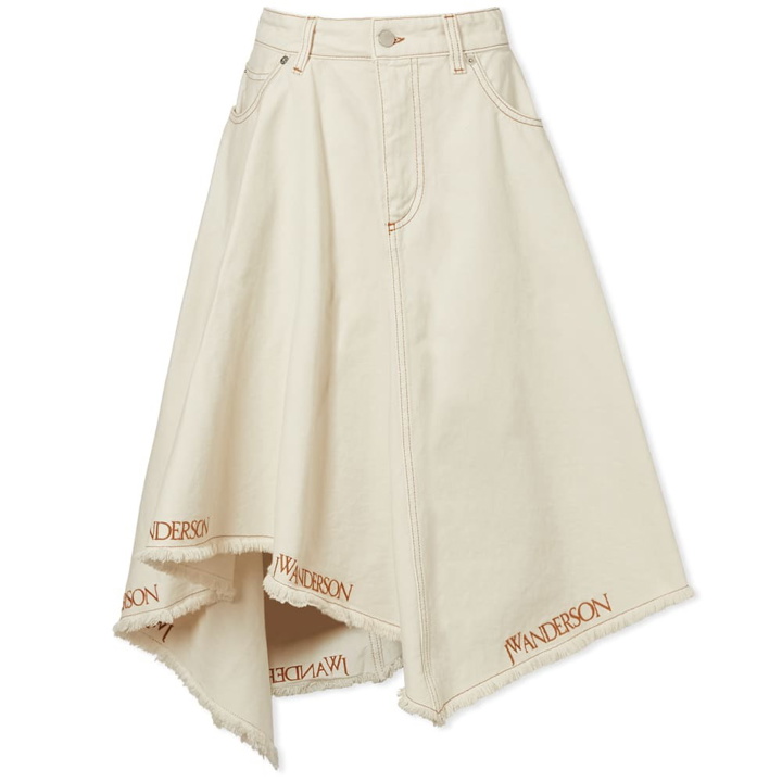 Photo: JW Anderson Asymmetric Logo Hem Skirt