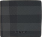 Burberry Black & Gray Check Wallet