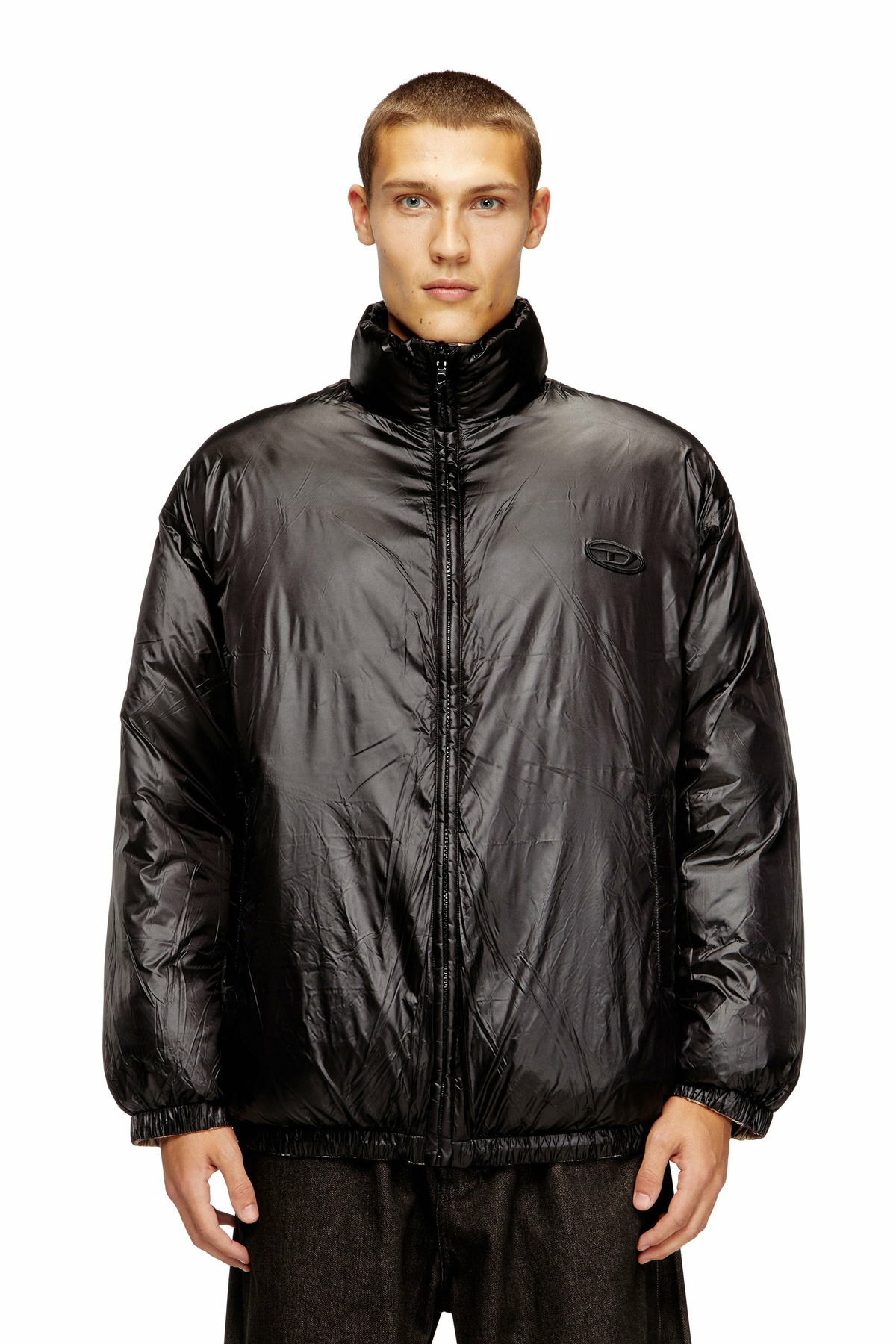 Diesel Reversible padded bomber jacket - Jackets Mens in Multicolor