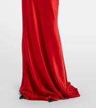 The Sei Draped silk satin corset gown