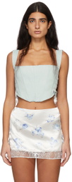GUIZIO Blue Classic Fitted Corset