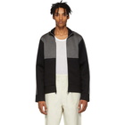 Helmut Lang Black and Grey Contrast Track Jacket