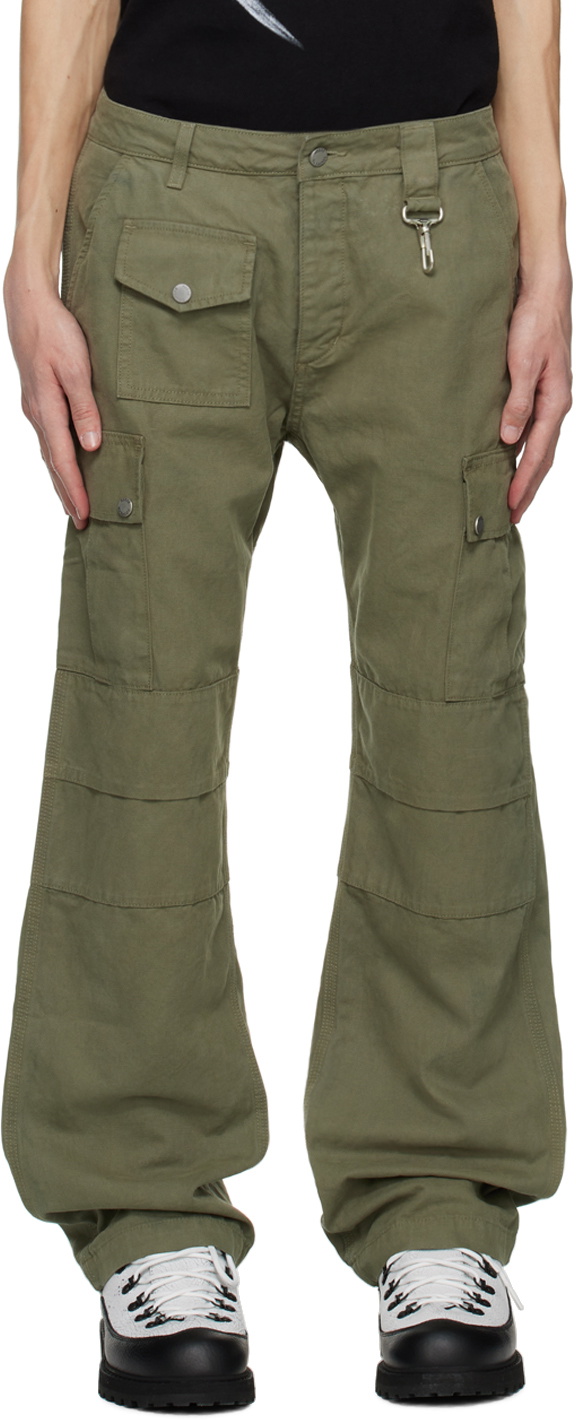 Reese Cooper Green Garment-Dyed Cargo Pants Reese Cooper