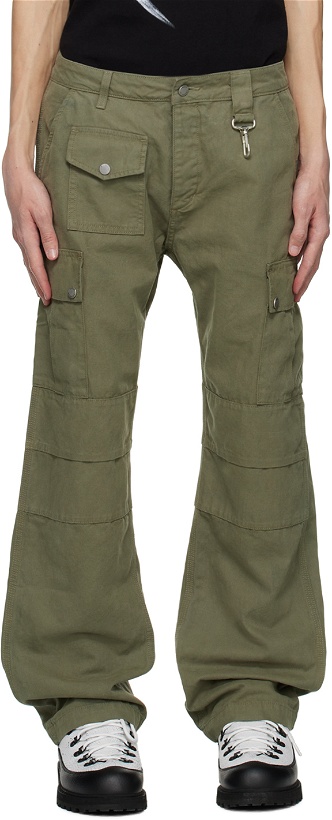Photo: Reese Cooper Green Garment-Dyed Cargo Pants