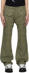 Reese Cooper Green Garment-Dyed Cargo Pants