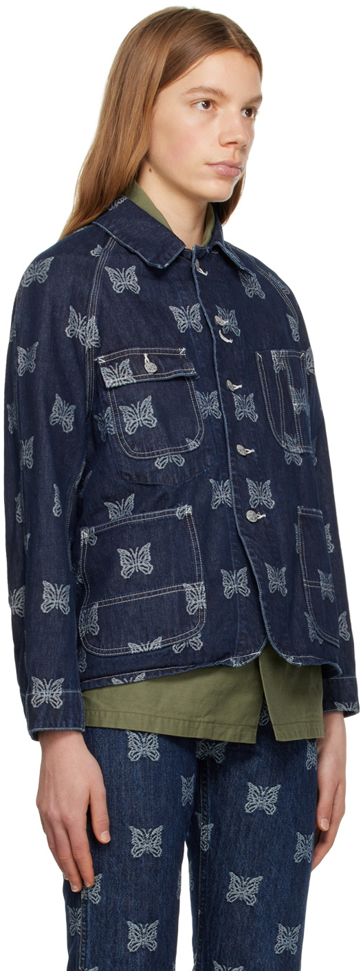 NEEDLES Indigo Papillon Denim Jacket