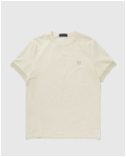 Fred Perry Striped Cuff T Shirt White - Mens - Shortsleeves