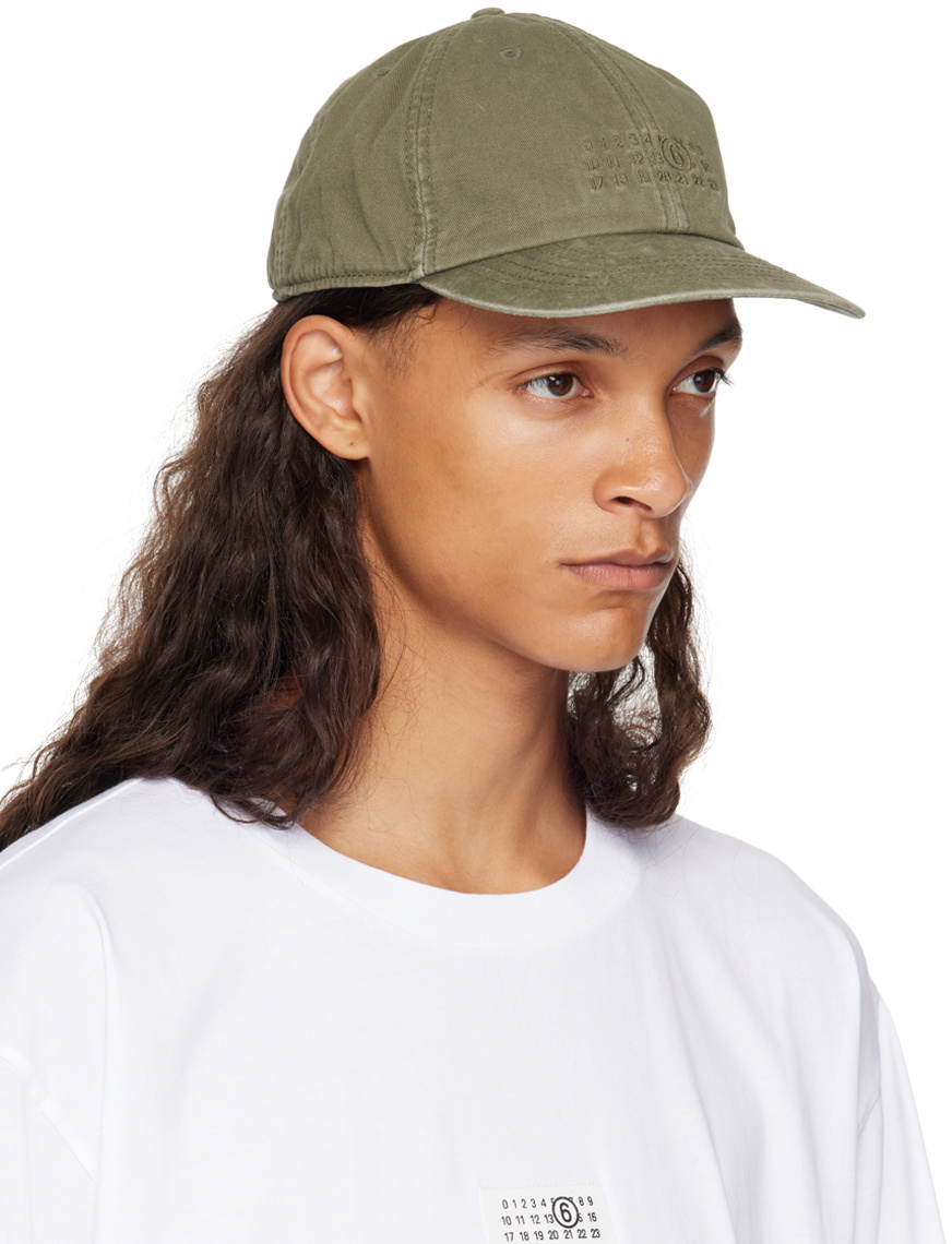MM6 Maison Margiela Khaki Baseball Cap MM6 Maison Margiela