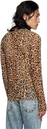 Just Cavalli Brown Leopard Long Sleeve T-Shirt