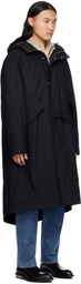 Jil Sander Navy Hooded Coat