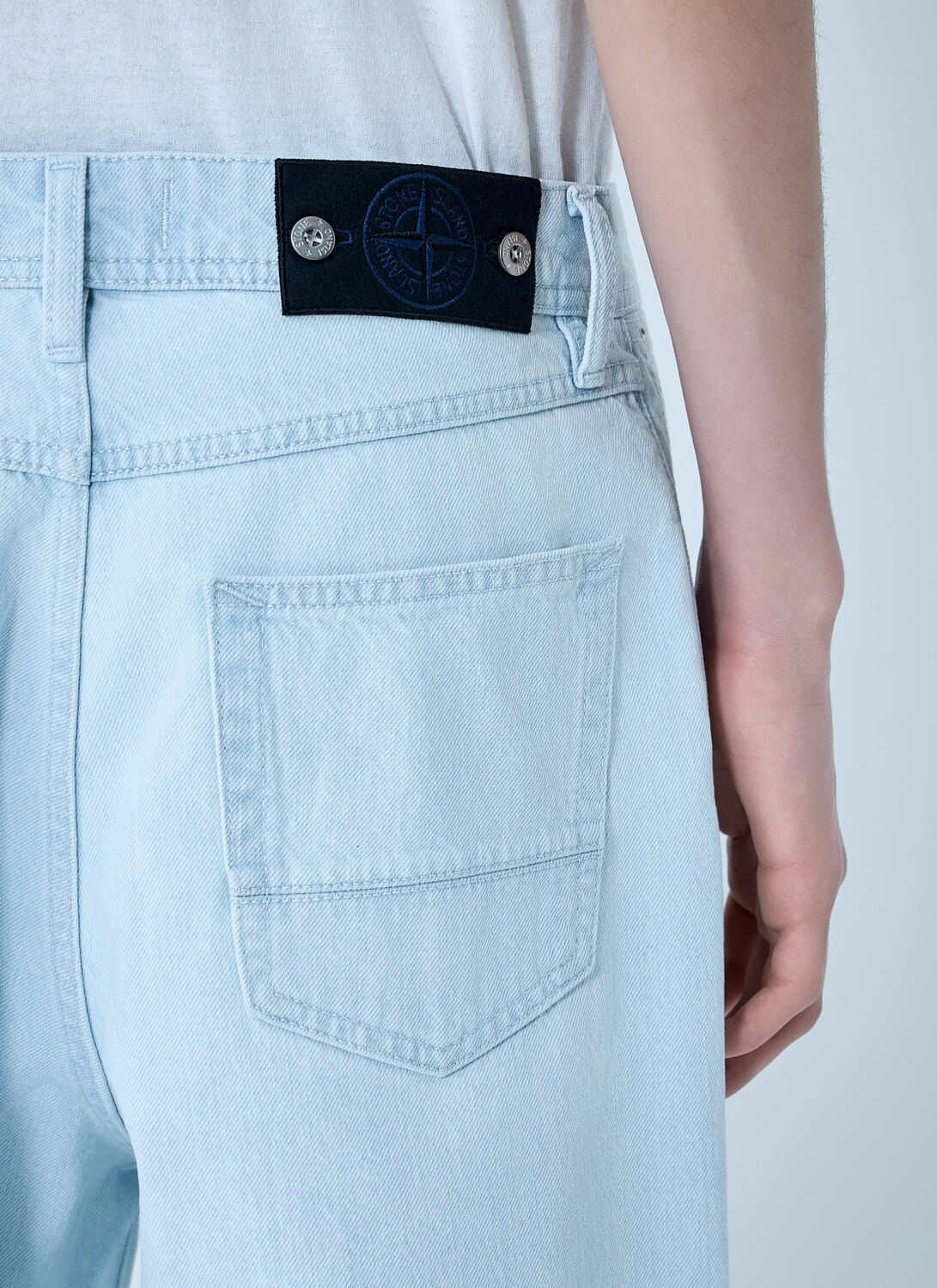 Stone Island Wide-Leg Denim Jeans
