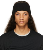 Boris Bidjan Saberi Black Cashmere Rib Knit Headband