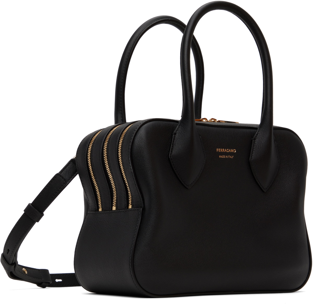 Ferragamo Black Star-Shaped S Bag