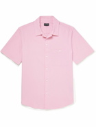 Club Monaco - Camp-Collar Cotton-Blend Seersucker Shirt - Pink