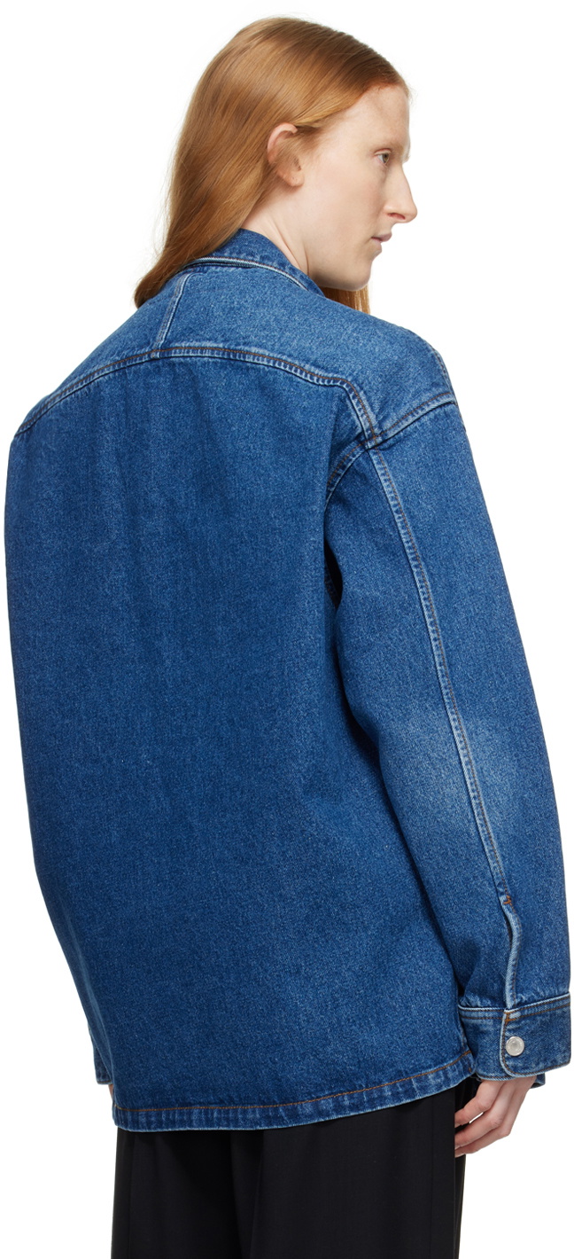 AMI Paris Blue Ami de Cœur Denim Jacket