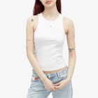 Tommy Jeans Women's Essential Rib Tank Top in White