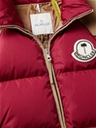 Moncler Genius - 8 Moncler Palm Angels Kamakou Faux Suede-Trimmed Quilted Shell Down Gilet - Burgundy