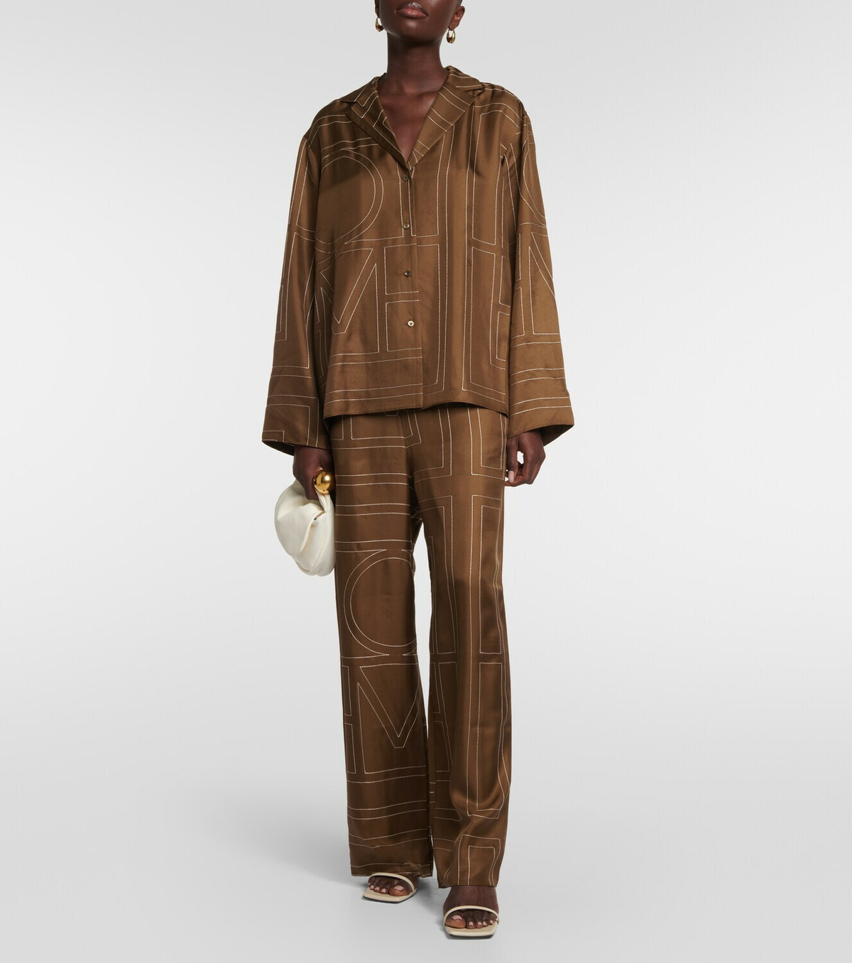 Toteme Monogram silk twill shirt