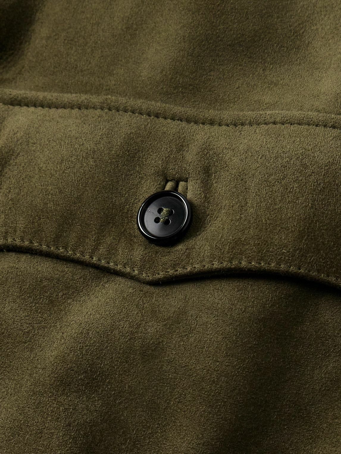 Sid Mashburn - Suede Bomber Jacket - Green