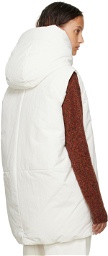 Jil Sander Off-White Polyester Down Vest