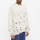 NOMA t.d. Men's Hand Dyed Twist Crew Neck Sweat in Off White/Black
