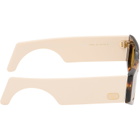 Valentino Brown & Beige Ultra Vintage V Logo Sunglasses