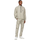 Essentials Beige Half-Zip Track Jacket