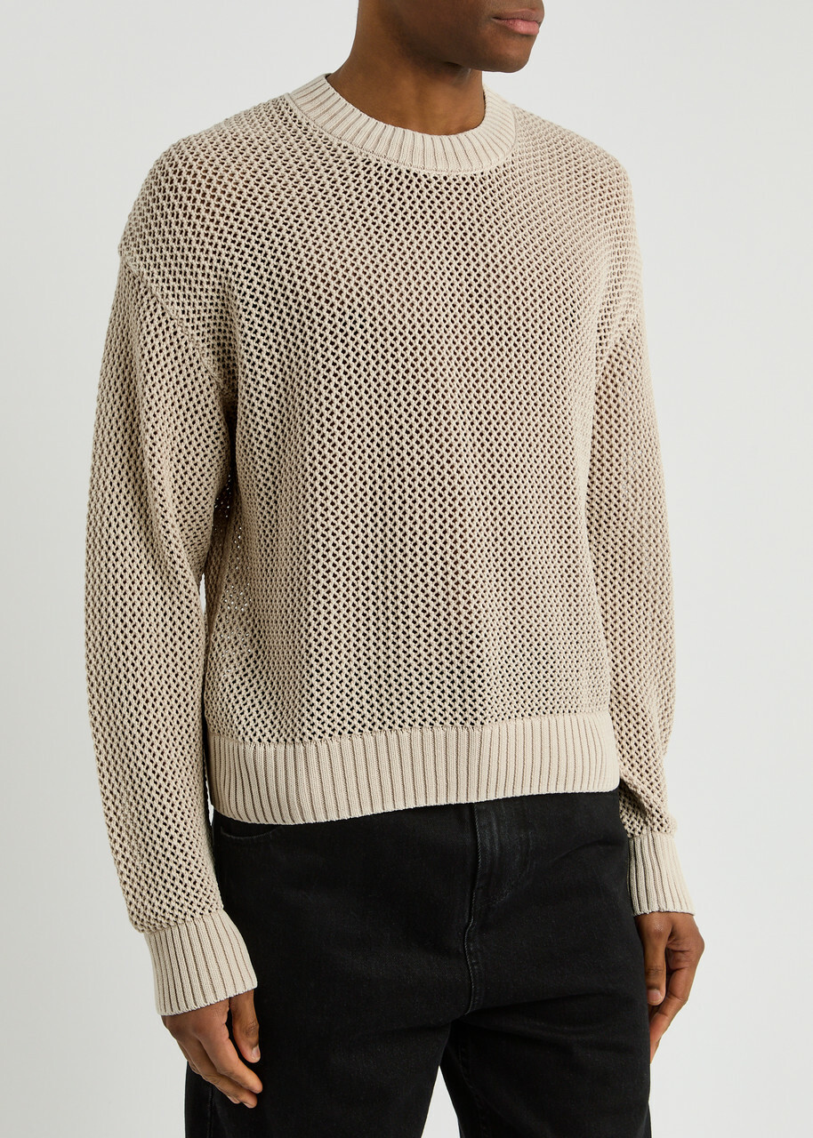 Represent Open-knit Cotton Jumper Off White