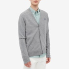 Acne Studios Men's Keve New Face Cardigan in Grey Melange