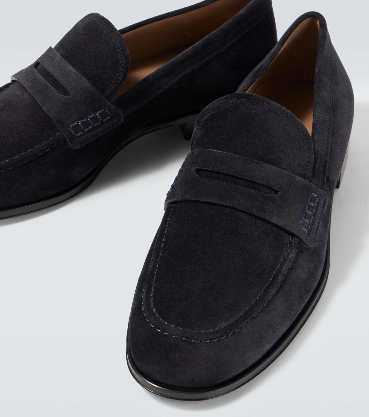 Gianvito Rossi George suede penny loafers