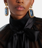 Dolce&Gabbana DG embellished clip-on earrings