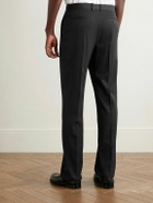 The Row - Prisa Slim-Fit Straight-Leg Wool-Twill Trousers - Black