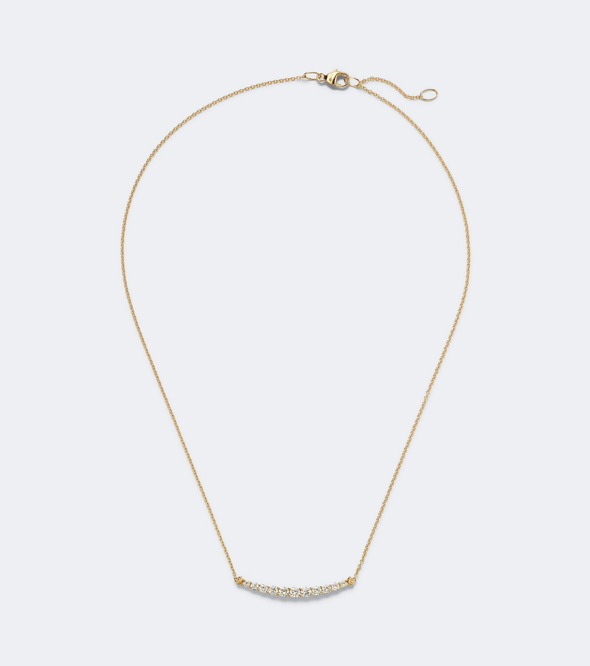 David Yurman Petite Pavé 18kt gold necklace with diamonds